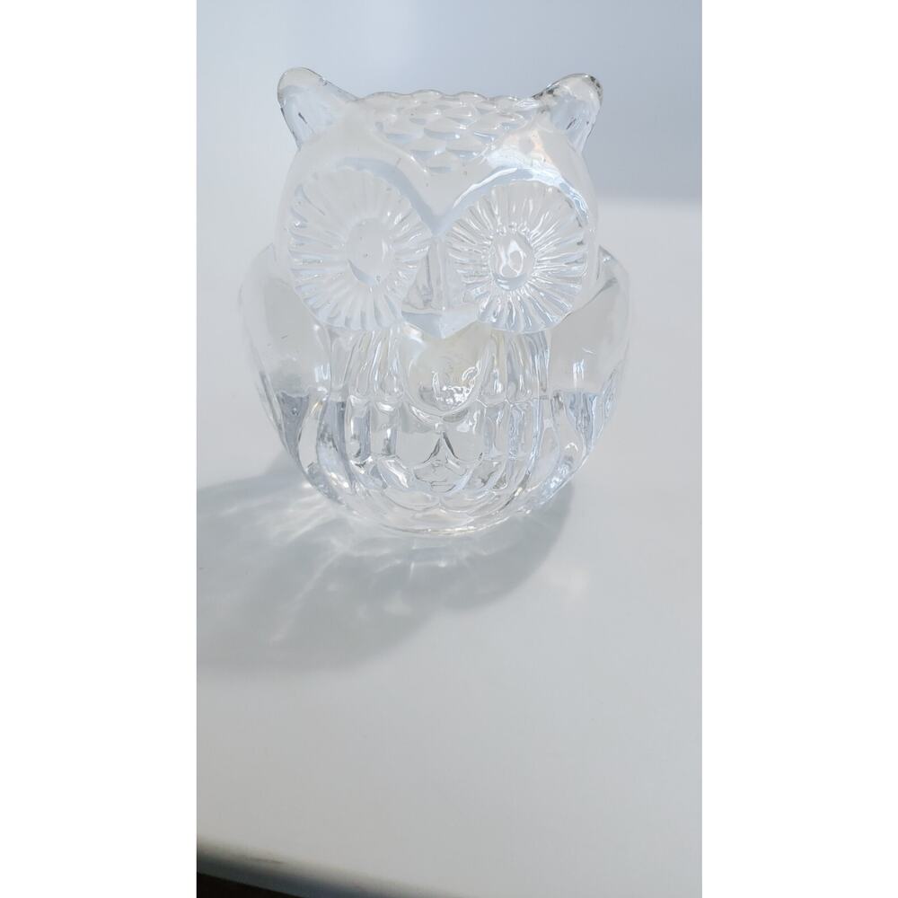 Party Lite Owl Candle Holder Glass-Battery Operated Votive Candle Included-4" - Picture 4 of 16